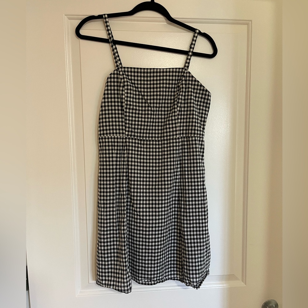 Crystal Doll Black and White Gingham Mini Dress